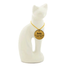 Load image into Gallery viewer, White Forward Facing Cat Urn