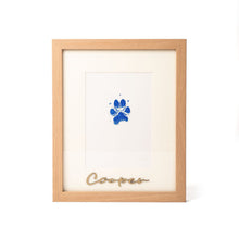 Load image into Gallery viewer, Framed Ink Paw Print With Engraving