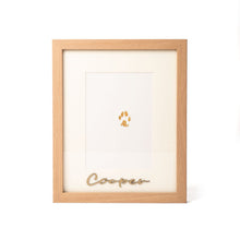 Load image into Gallery viewer, Framed Ink Paw Print With Engraving