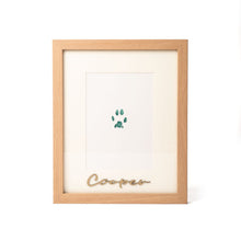 Load image into Gallery viewer, Framed Ink Paw Print With Engraving