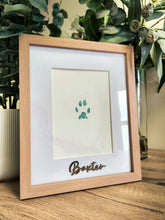 Load image into Gallery viewer, Framed Ink Paw Print With Engraving