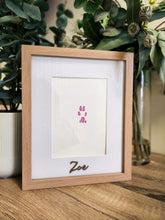 Load image into Gallery viewer, Framed Ink Paw Print With Engraving