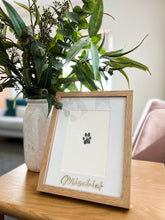 Load image into Gallery viewer, Framed Ink Paw Print With Engraving