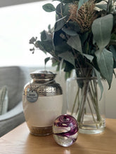 Load image into Gallery viewer, White Enamel Metal Urn