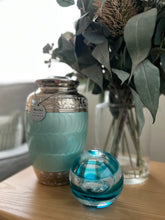 Load image into Gallery viewer, Blue Enamel Metal Urn
