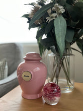 Load image into Gallery viewer, Pink Ceramic Urn