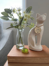 Load image into Gallery viewer, White Forward Facing Cat Urn