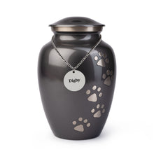 Load image into Gallery viewer, Paw Prints Slate Metal Urn