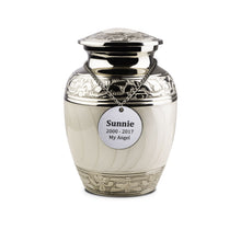 Load image into Gallery viewer, White Enamel Metal Urn