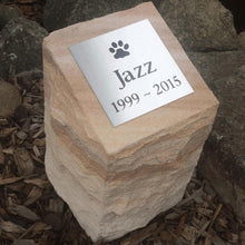 Load image into Gallery viewer, Rock Face Sandstone Garden Memorial Urn (P1)