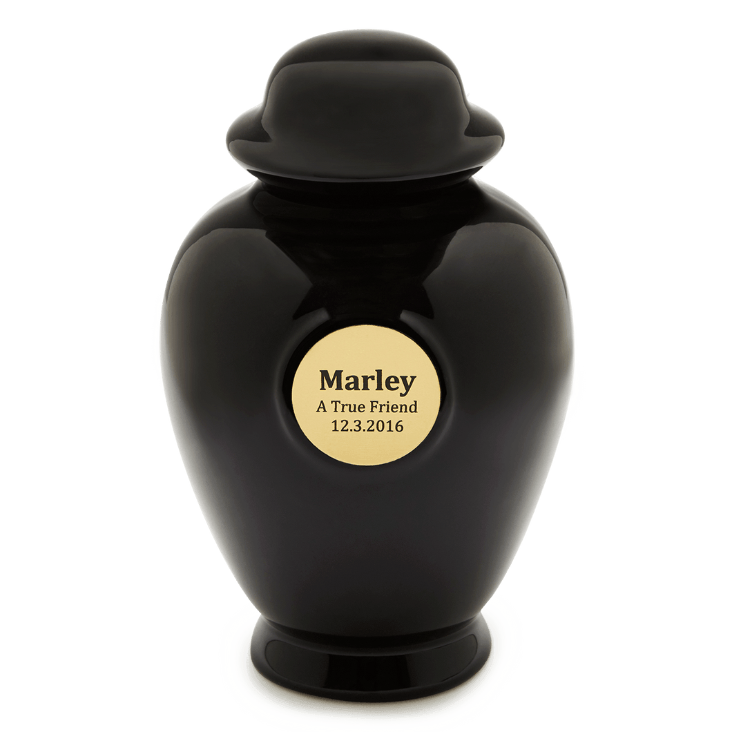 Black Ceramic Urn