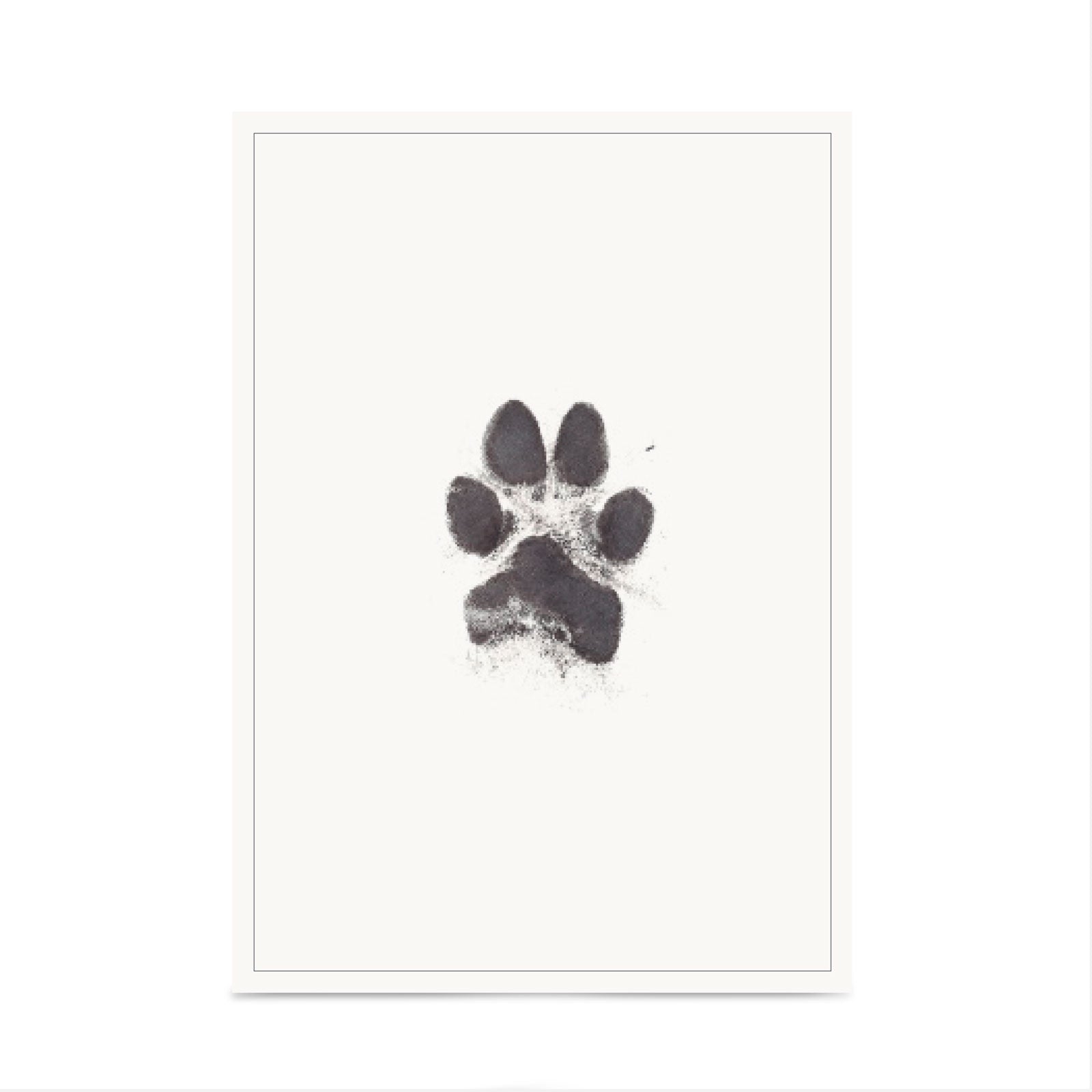 Framed ink paw print memorial