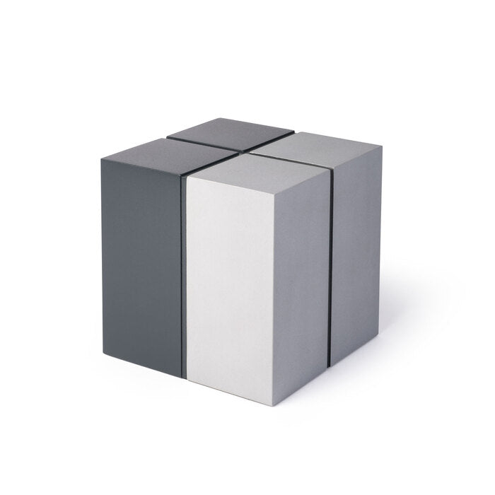 Contemporary Metal Cube Urn