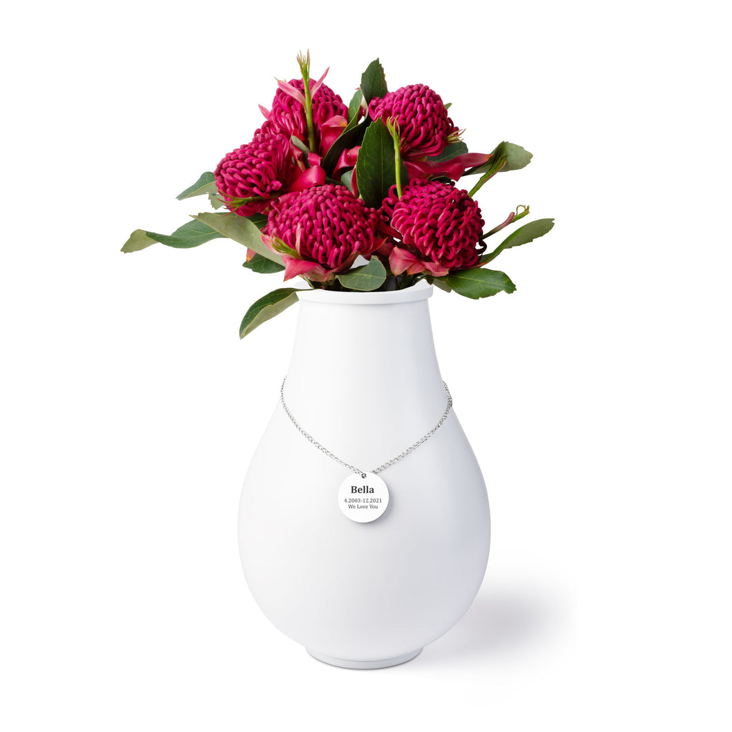 Memorial Vase Urn White