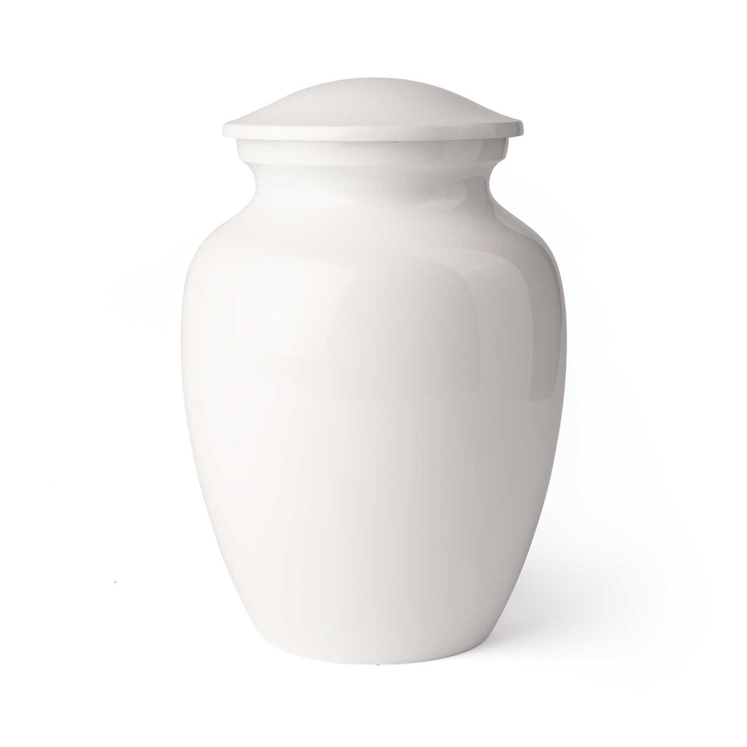 Metal Urn - Cast White (Sale)