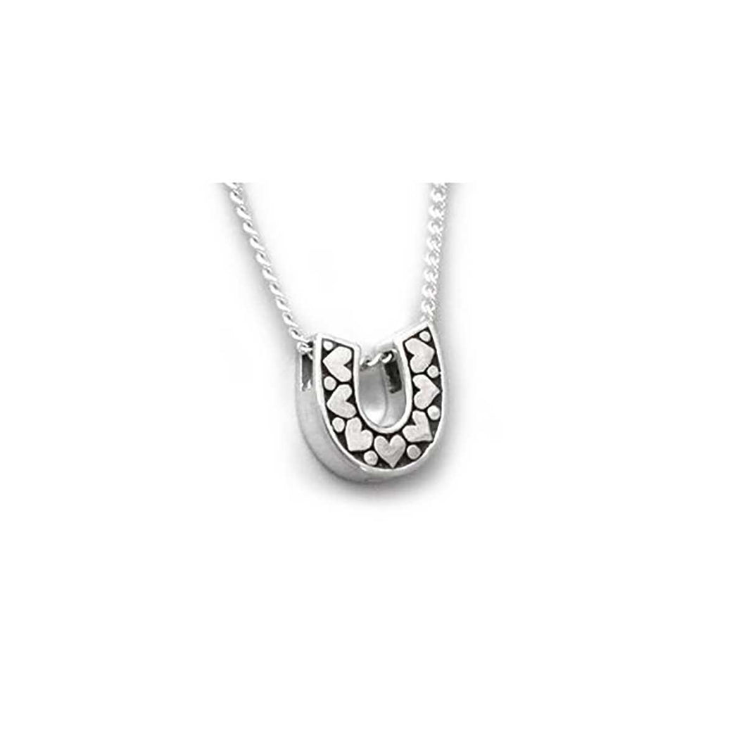 Horseshoe and Hearts Pendant