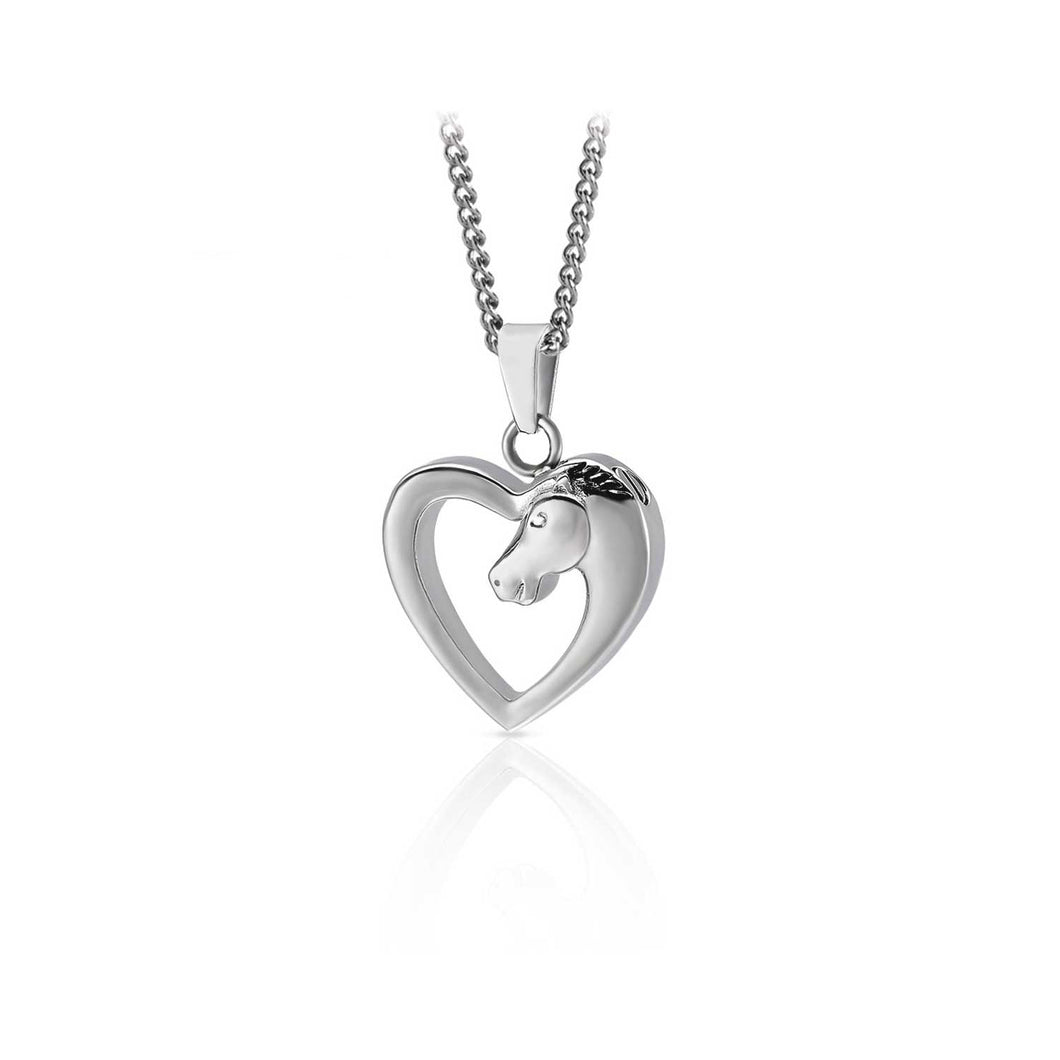 A Horse’s Love Pendant – Silver