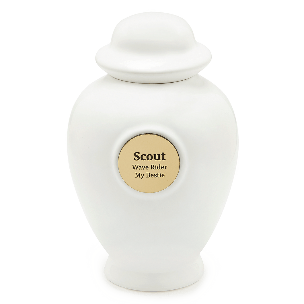 White Ceramic Urn